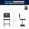 Flash Furniture Student Chair, Black Back, 16-1/4 in W 15-1/4" L 32-1/2" H, Adjustable, Plastic Seat YU-YCX-09010-GG - alternate 4